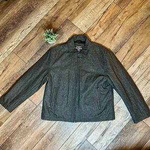 STEVE & BARRY'S The Wooly Mammoth Mens Wool Coat Jacket Zip Up Gray Size XXL